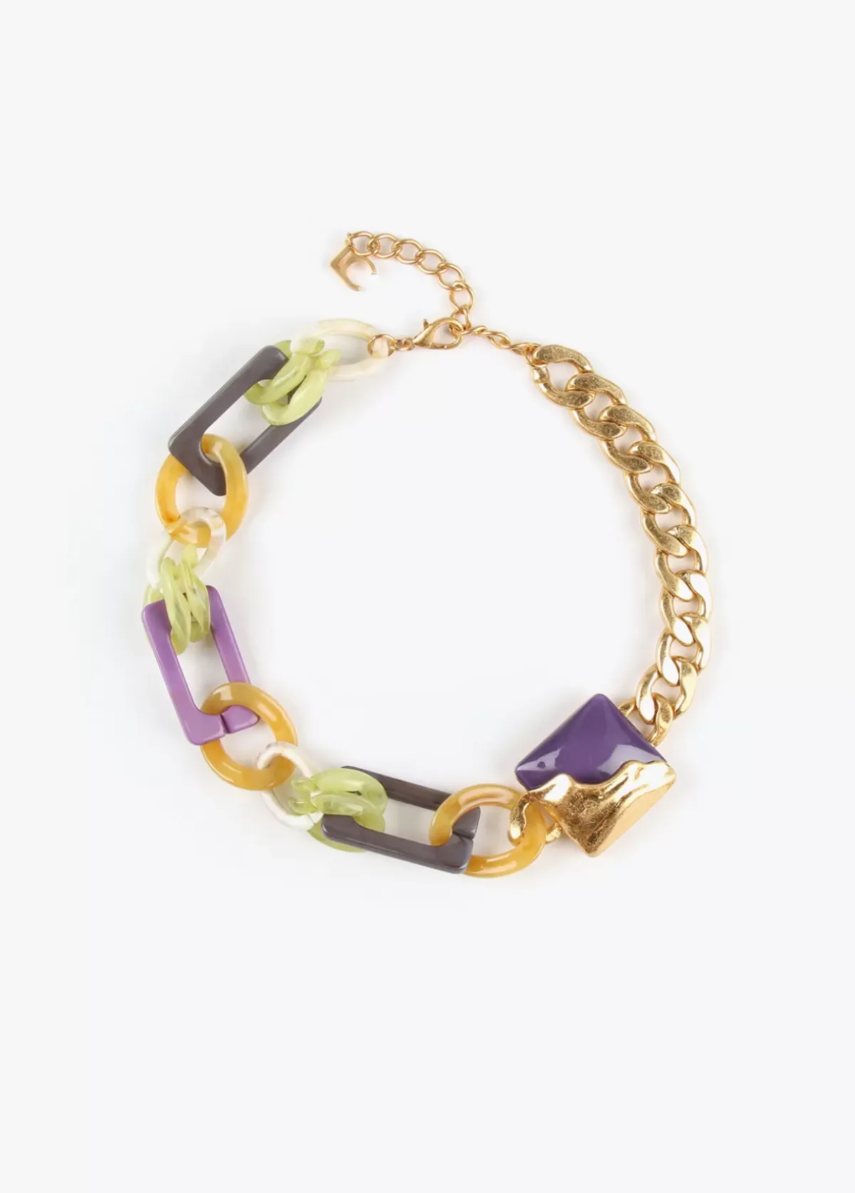 Discount Collar gargantilla dorado con colores combinados Collares