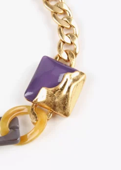 Discount Collar gargantilla dorado con colores combinados Collares