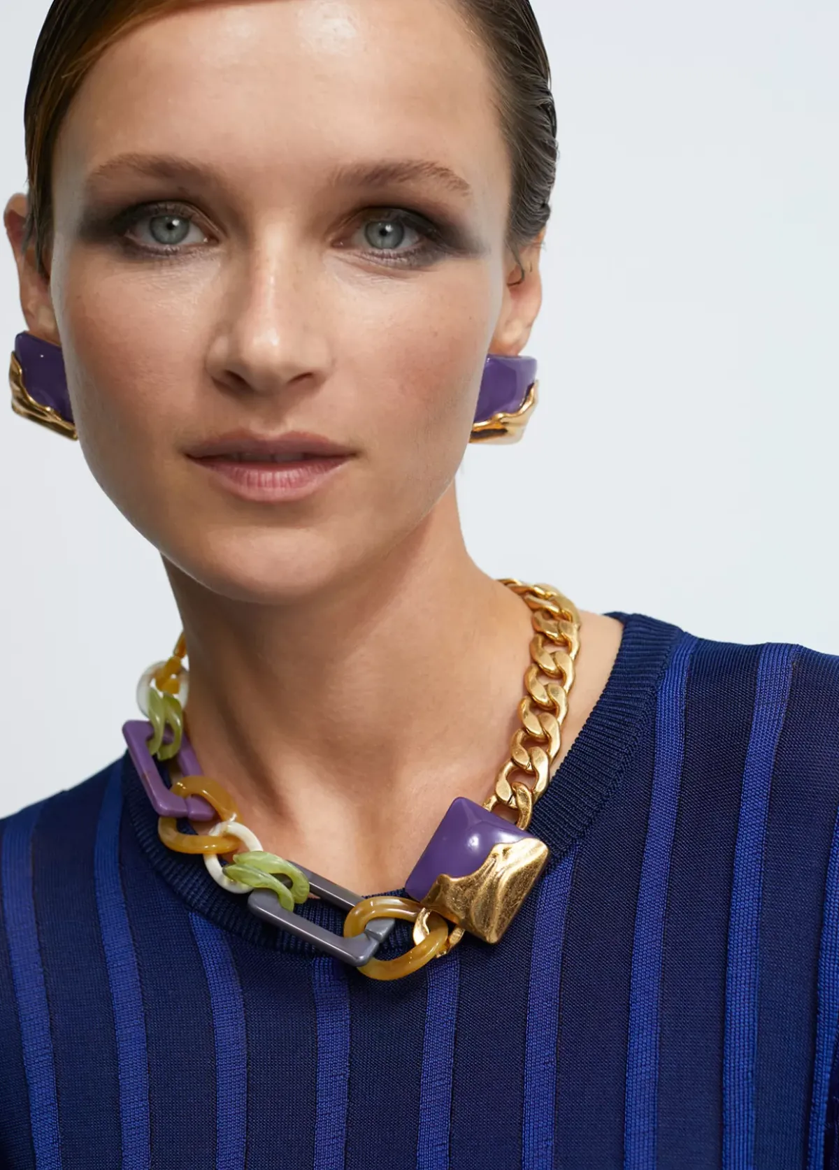 Discount Collar gargantilla dorado con colores combinados Collares