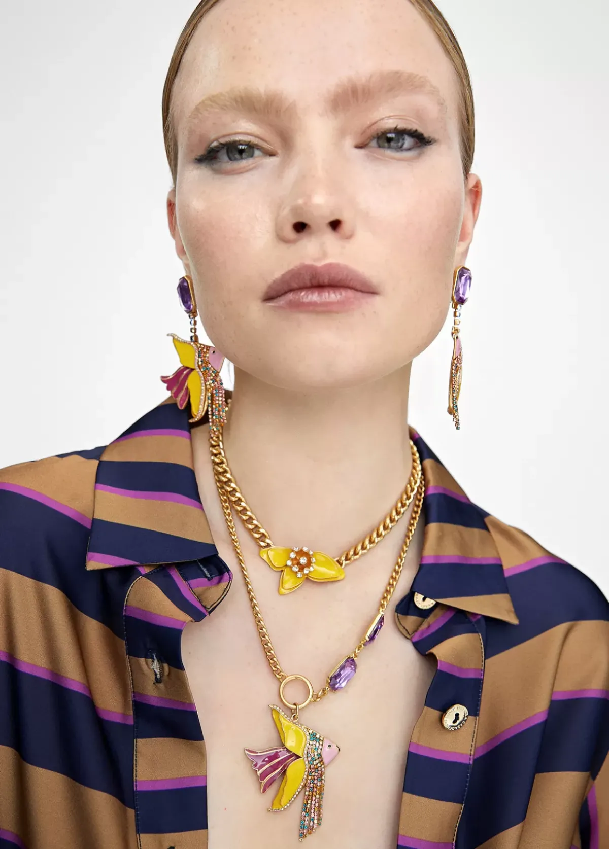 Online Collar multicadena con colgante Bisuteria