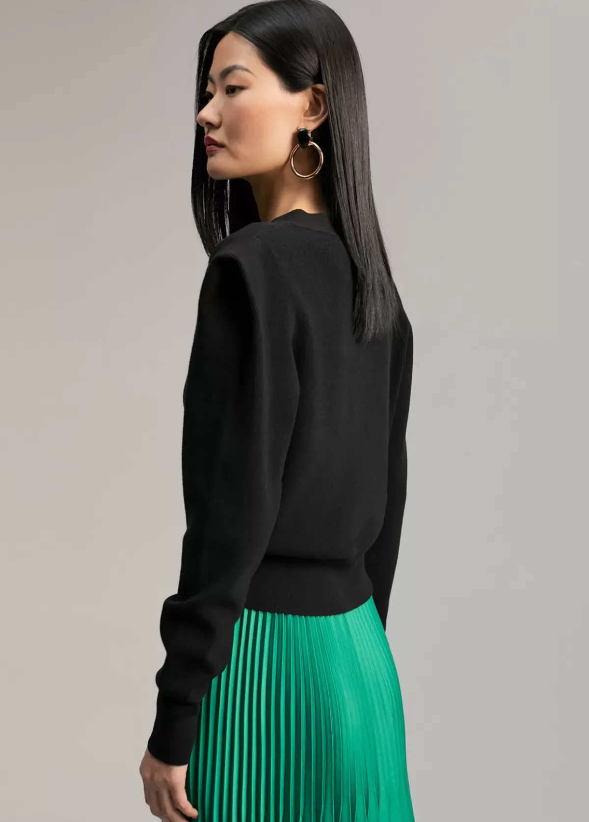 Online Cárdigan con hombreras Punto