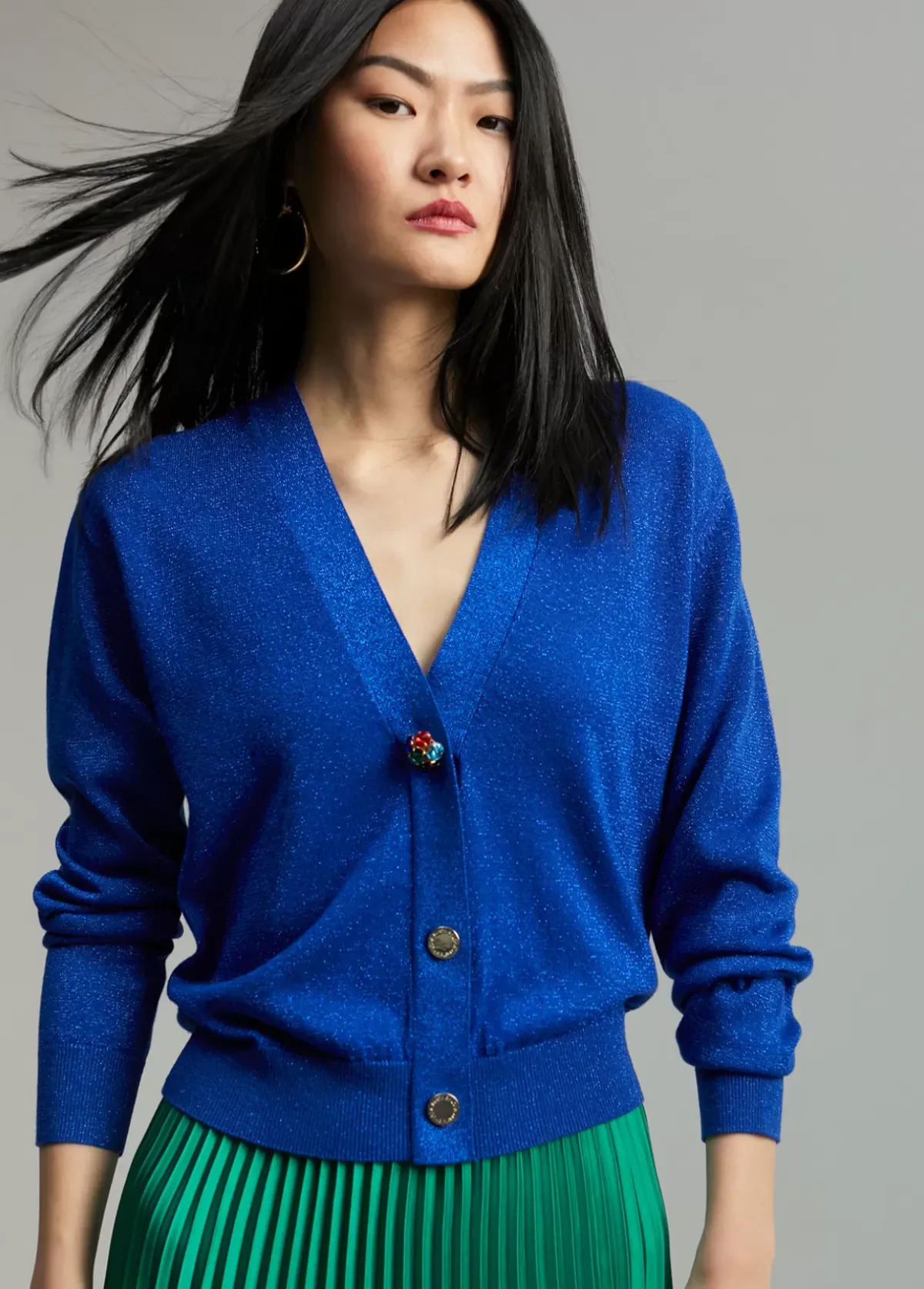 Online Cárdigan detalle botones Punto