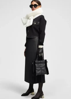 Online Cuello acolchado y pelo efecto piel Bufandas Y Pañuelos