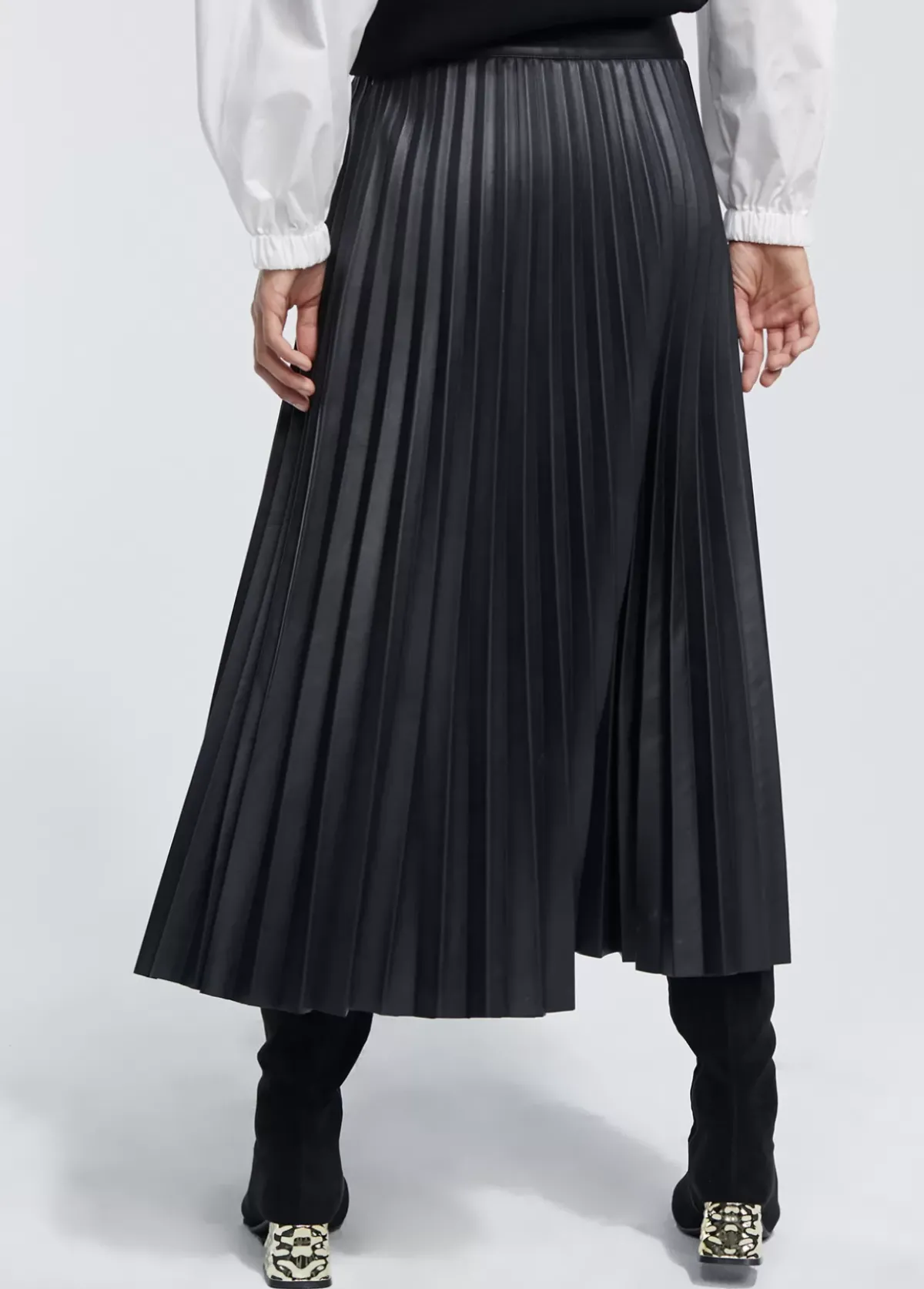 Hot Falda efecto piel Vestidos Y Faldas