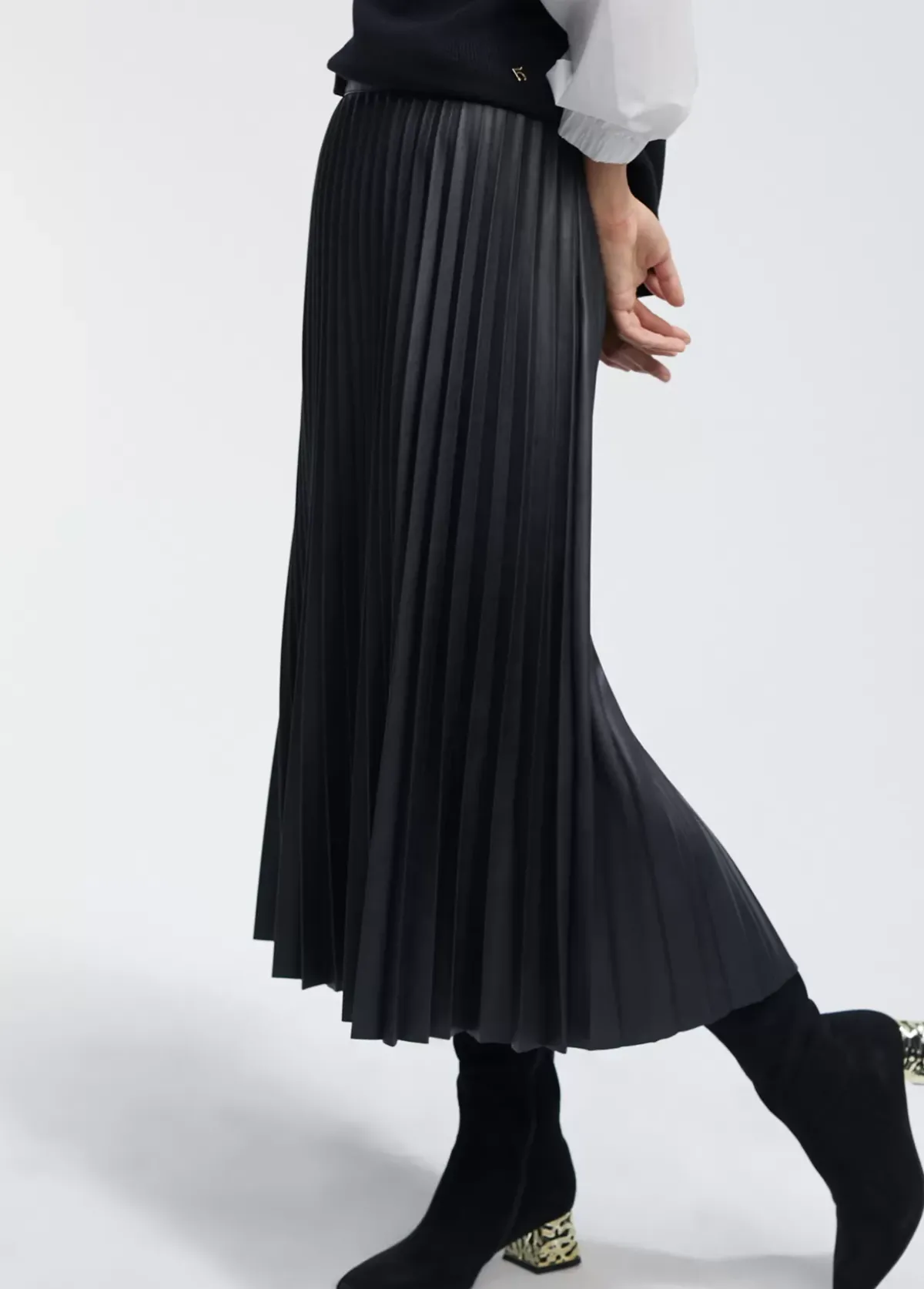 Hot Falda efecto piel Vestidos Y Faldas