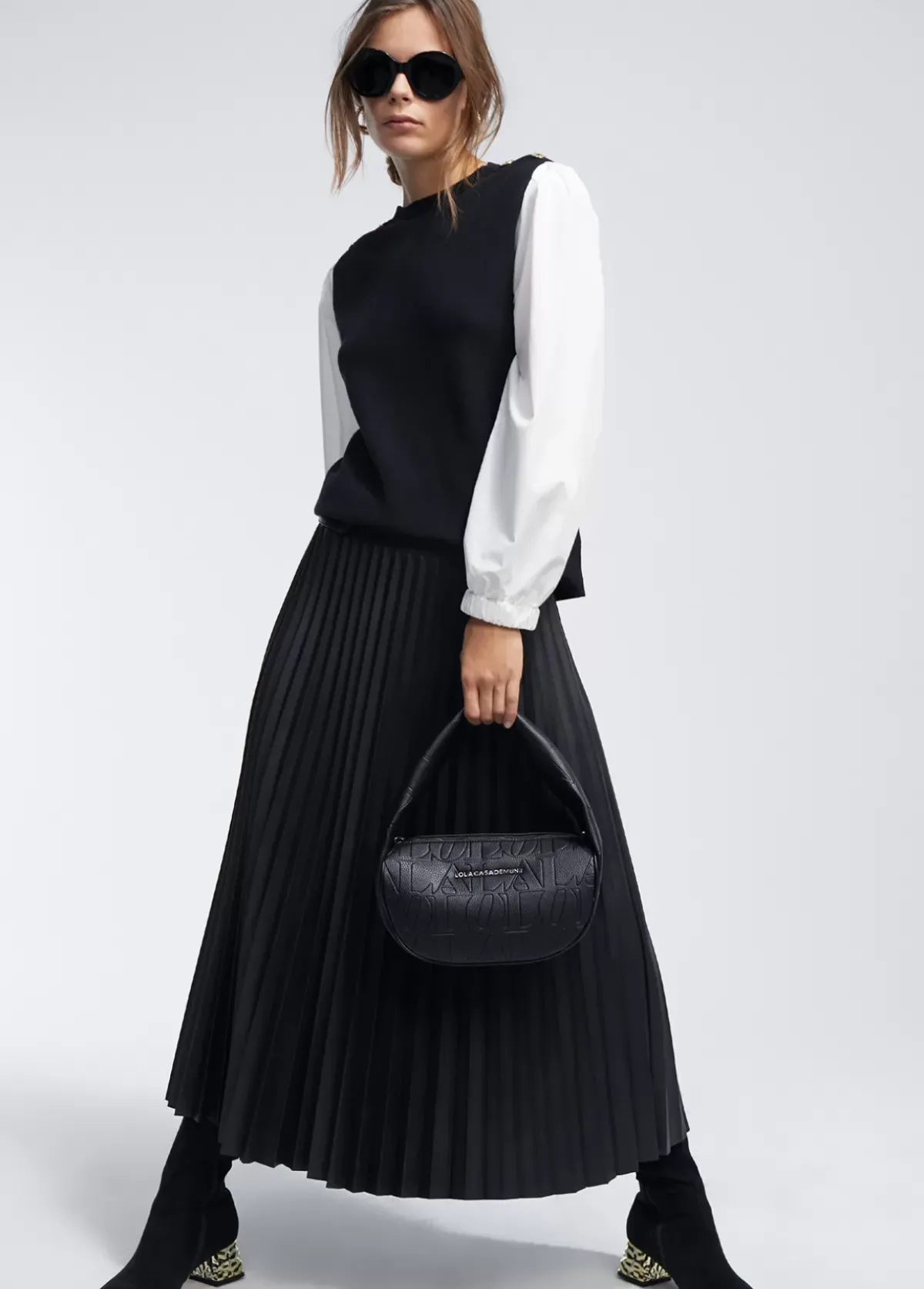 Hot Falda efecto piel Vestidos Y Faldas