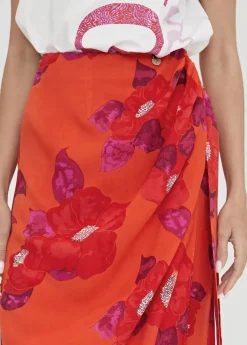 Clearance Falda estampada tipo pareo Accesorios|Vestidos Y Faldas