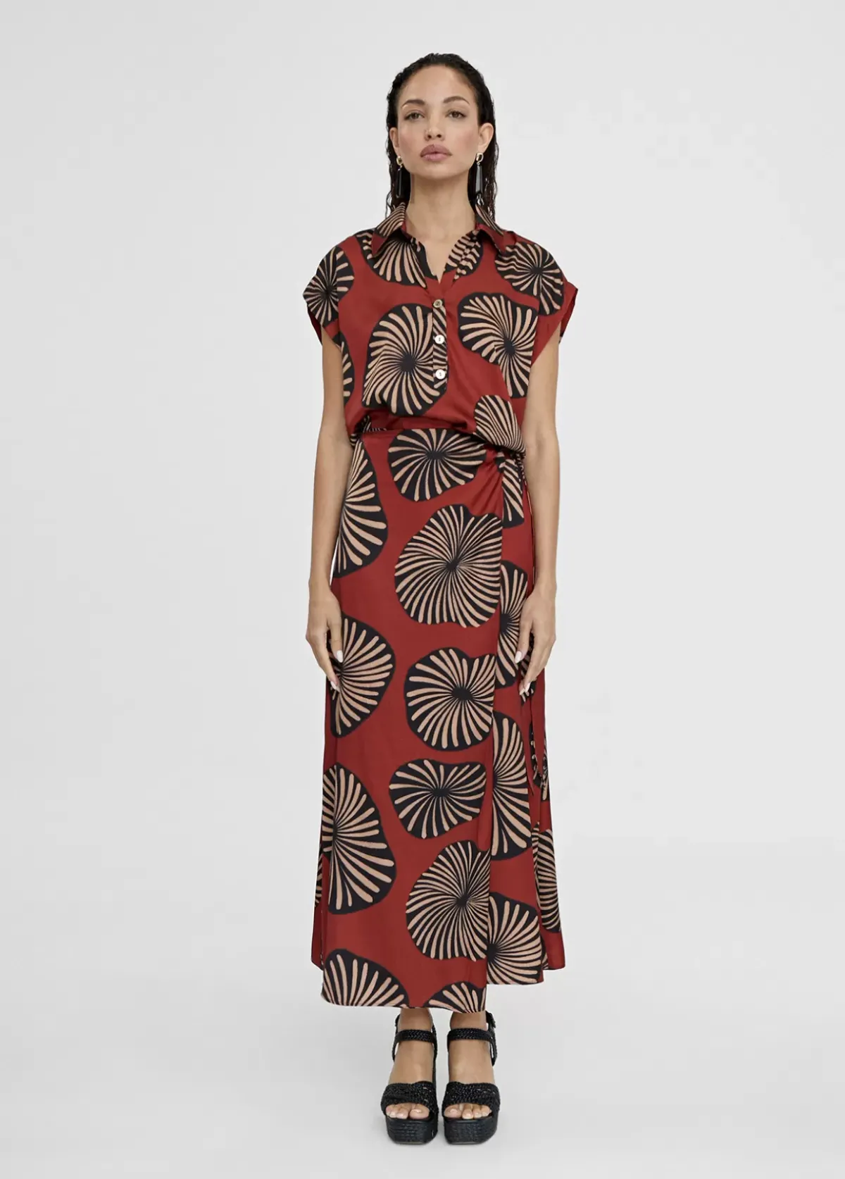 New Falda estampada tipo pareo Vestidos Y Faldas