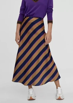 Discount Falda midi de rayas Vestidos Y Faldas