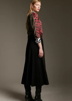 Online Falda midi plisada Vestidos Y Faldas