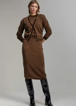 Outlet Falda monograma bicolor Vestidos Y Faldas