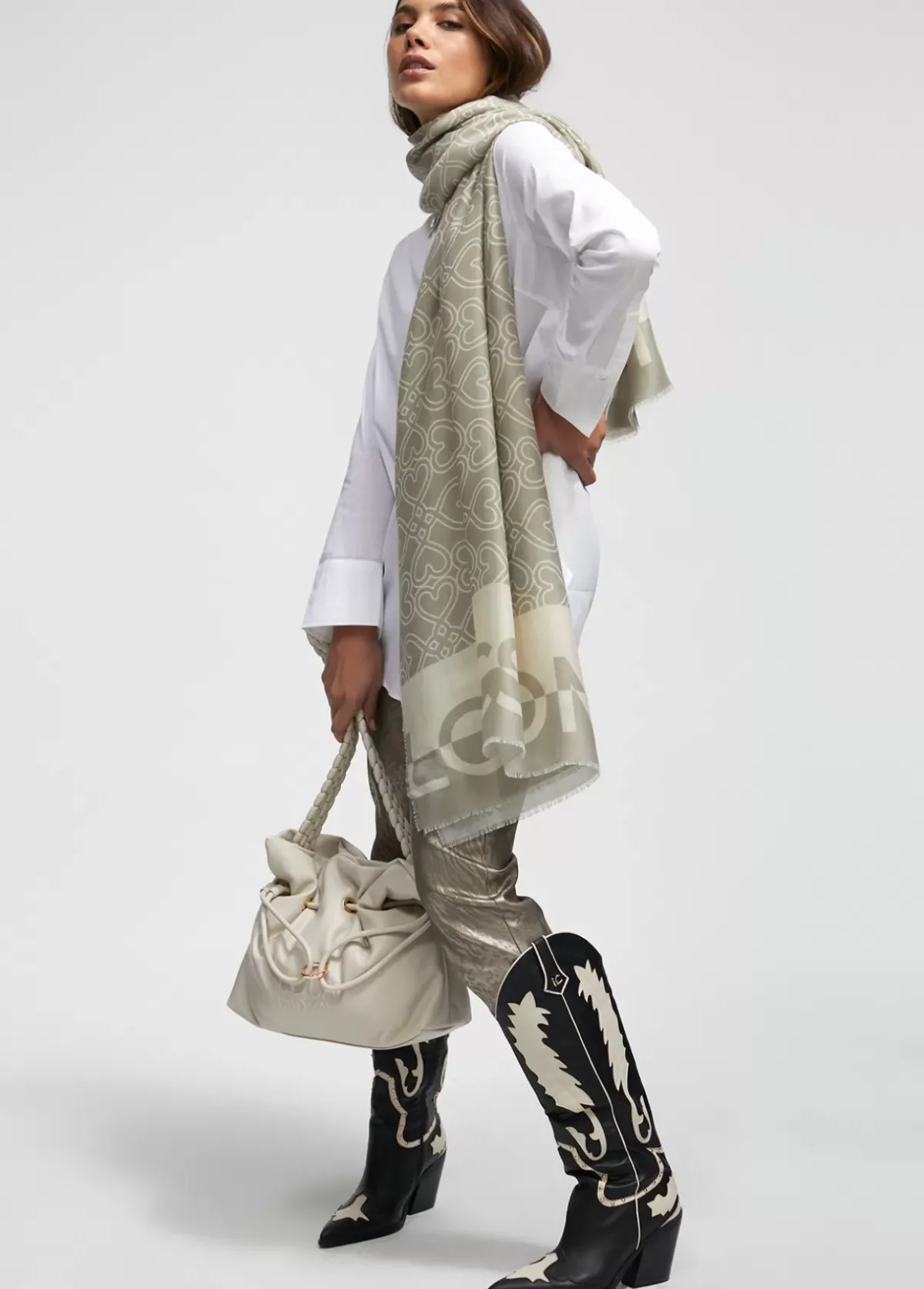 Clearance Fular crudo corazones infinitos Animal Print|Bufandas Y Pañuelos