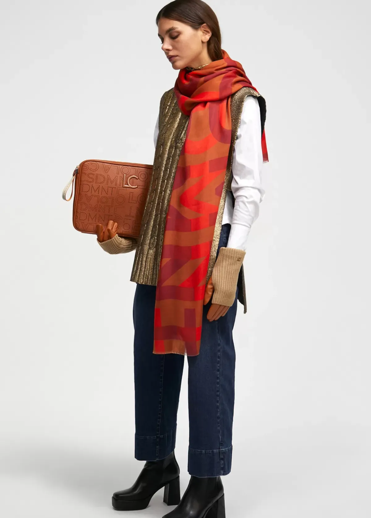 Outlet Fular logo naranja Bufandas Y Pañuelos