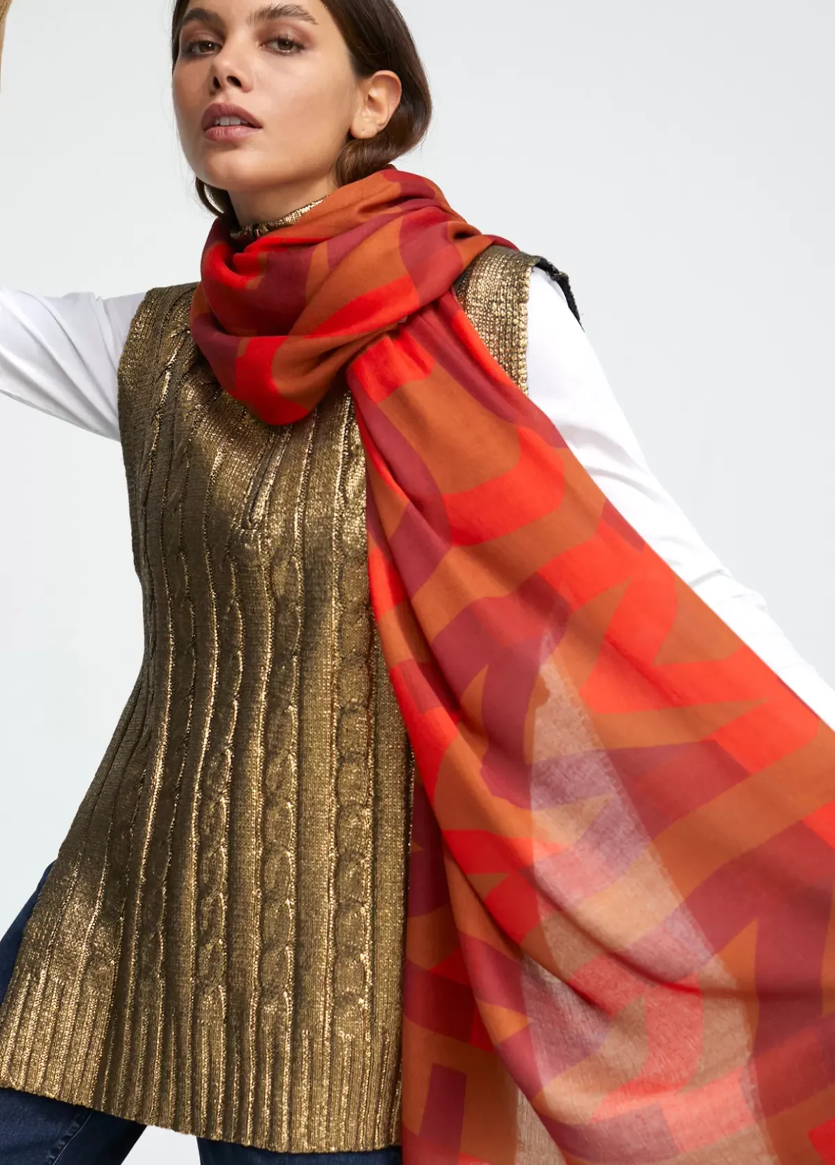 Outlet Fular logo naranja Bufandas Y Pañuelos