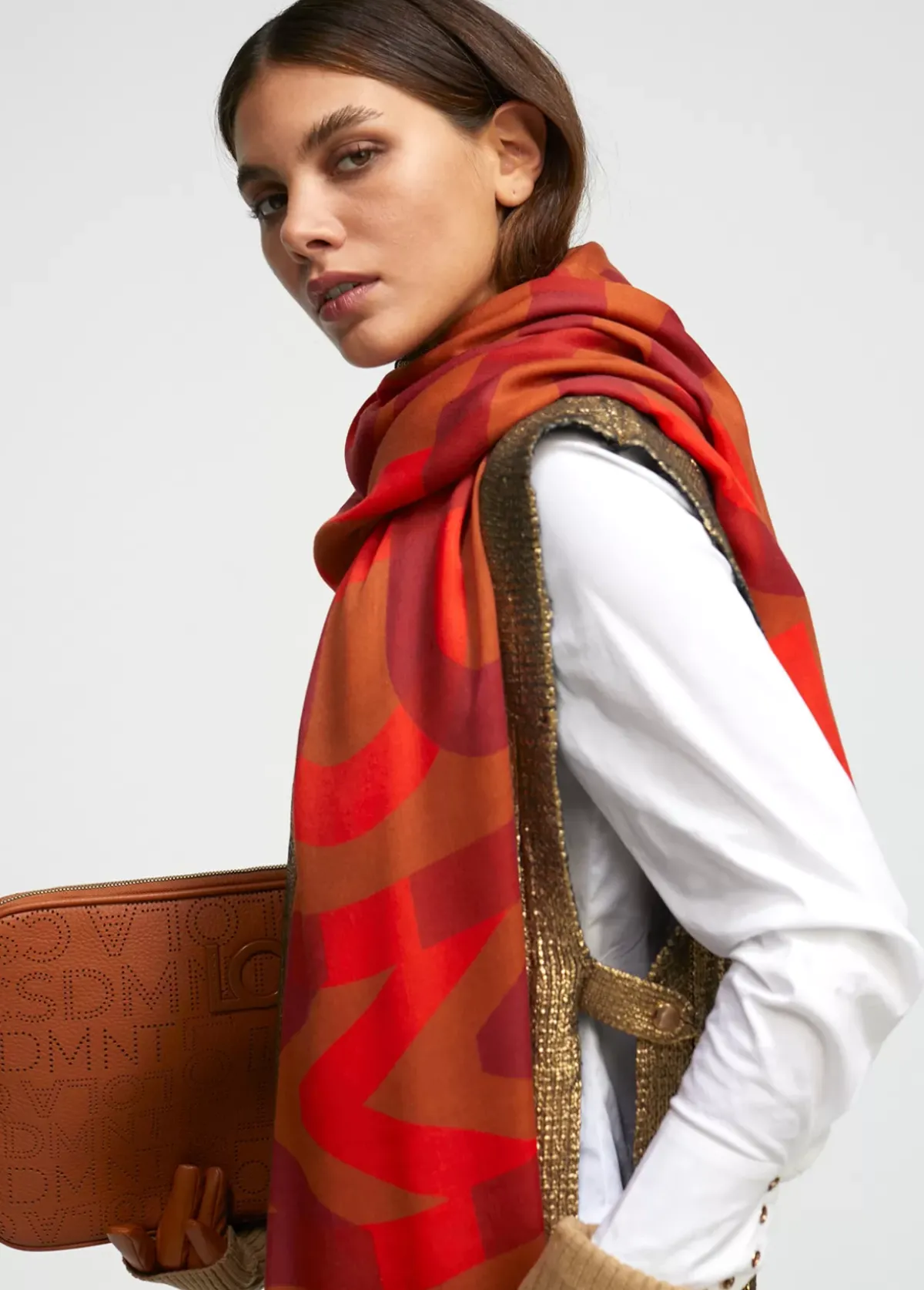 Outlet Fular logo naranja Bufandas Y Pañuelos