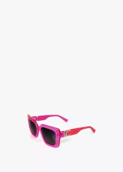 Clearance Gafas de sol fabricadas en acetato con forma cuadrada. Varillas personalizadas. Gafas