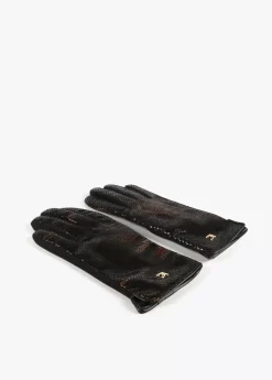 Outlet Guantes animal print metalizado Animal Print|Gorros Sombreros Y Guantes