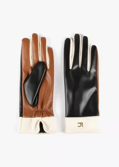 Clearance Guantes efecto piel tricolor Gorros Sombreros Y Guantes