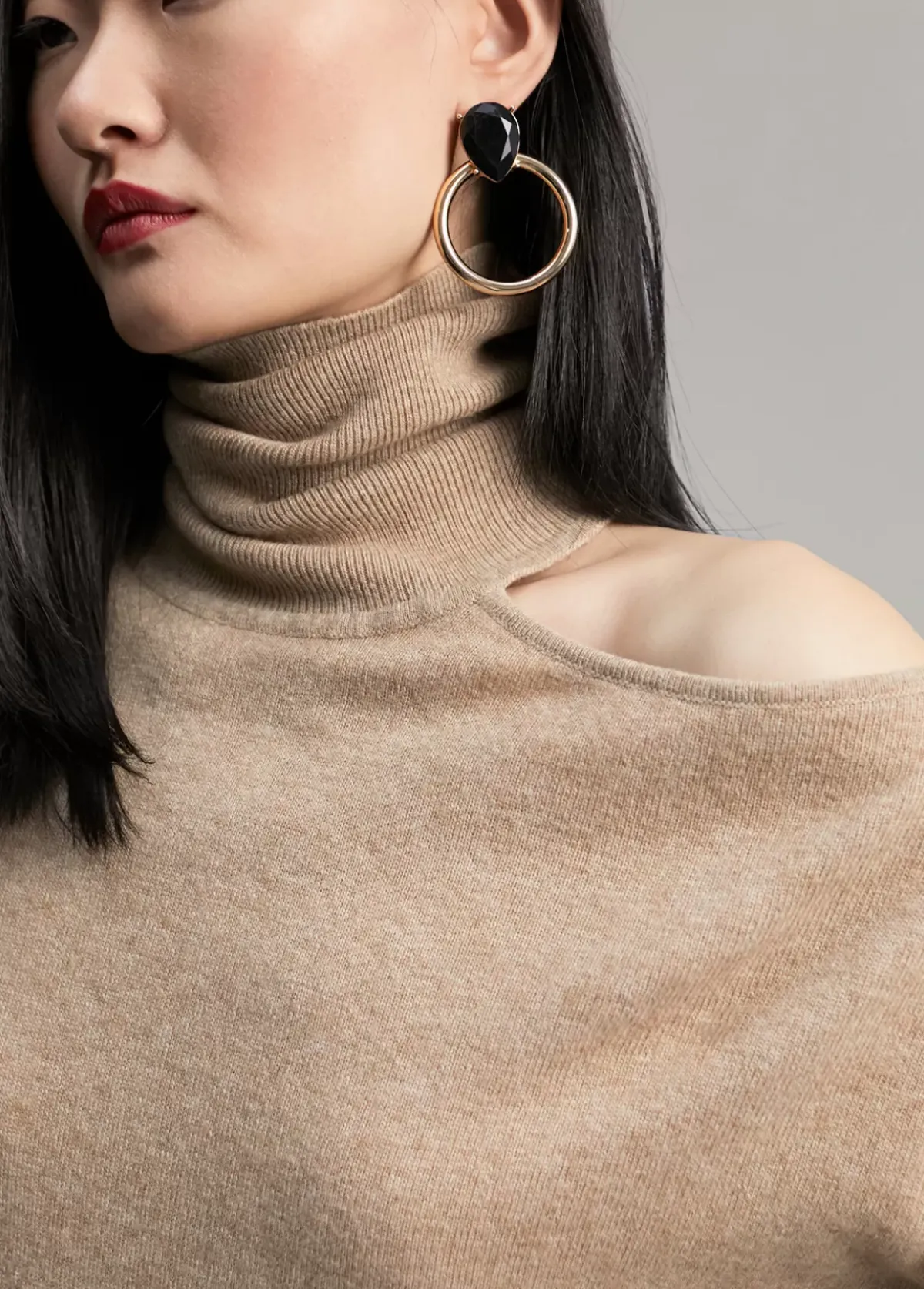 Hot Jersey abertura hombro Punto