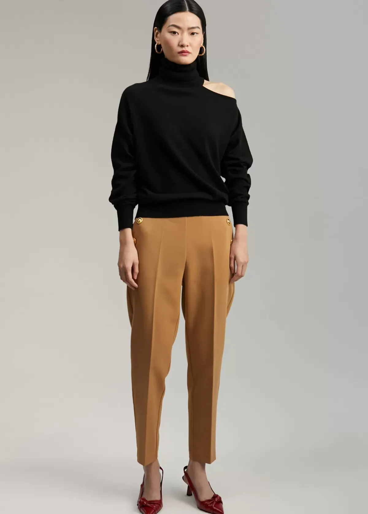 Outlet Jersey abertura hombro Punto