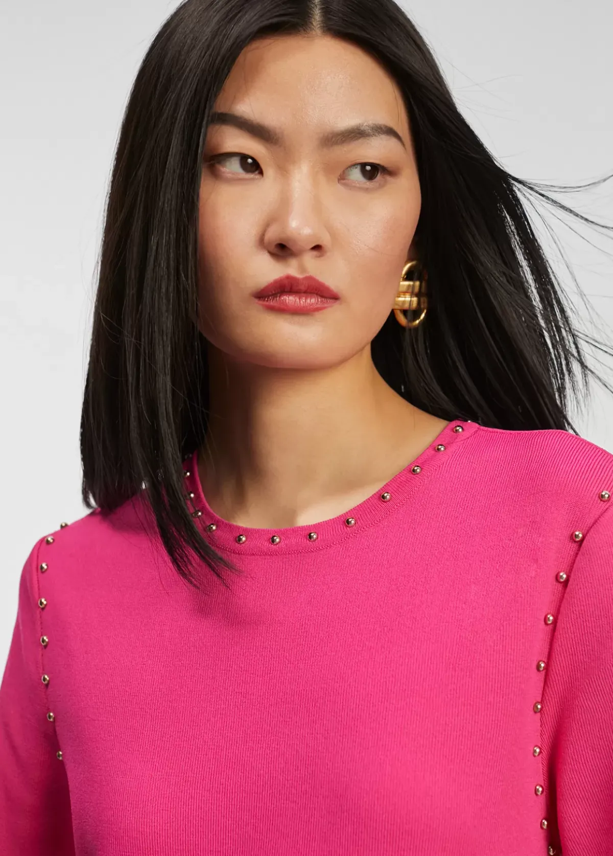 Hot Jersey de punto tachas Punto