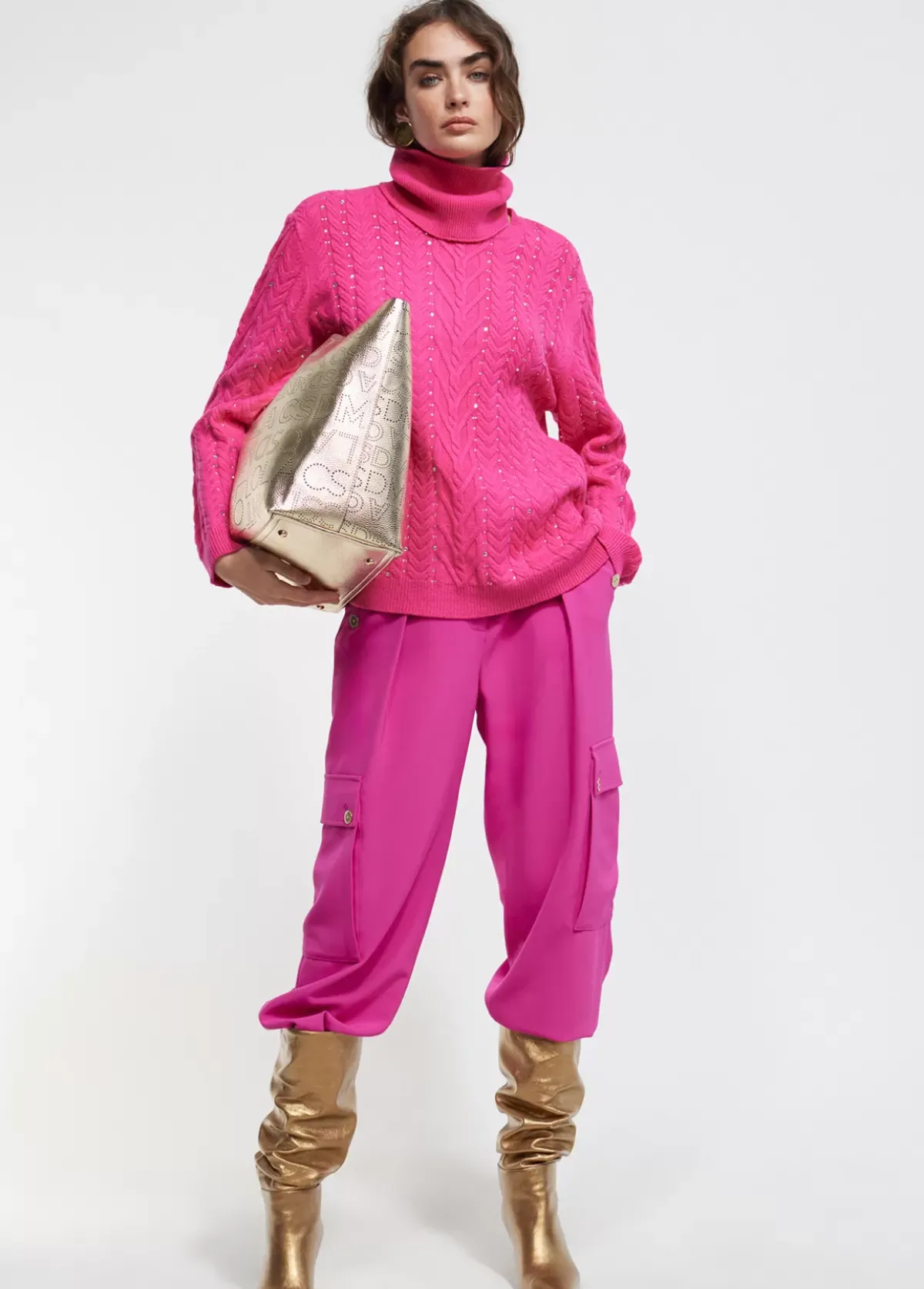 Clearance Jersey detalle strass Punto