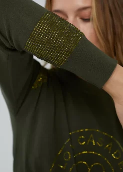 Best Jersey punto logo strass Punto|Sudaderas