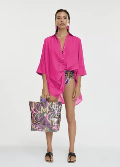 Sale Kaftan corto kimono Camisas Y Blusas|Baño