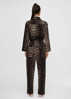 Outlet Mono animal print Pantalones