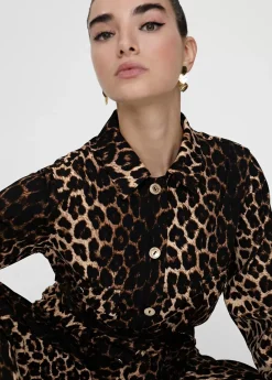 Outlet Mono animal print Pantalones