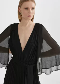 Online Mono plisado mangas capa Vestidos Y Faldas