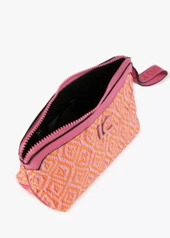 Neceser efecto rafia bicolor Accesorios|Bolsos