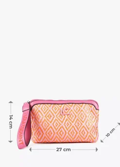 Neceser efecto rafia bicolor Accesorios|Bolsos