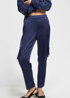 Pantalón cargo satinado Pantalones