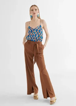 Online Pantalón cinturón y aberturas Pantalones