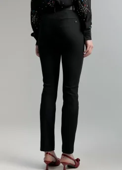 Pantalón detalles efecto piel Pantalones