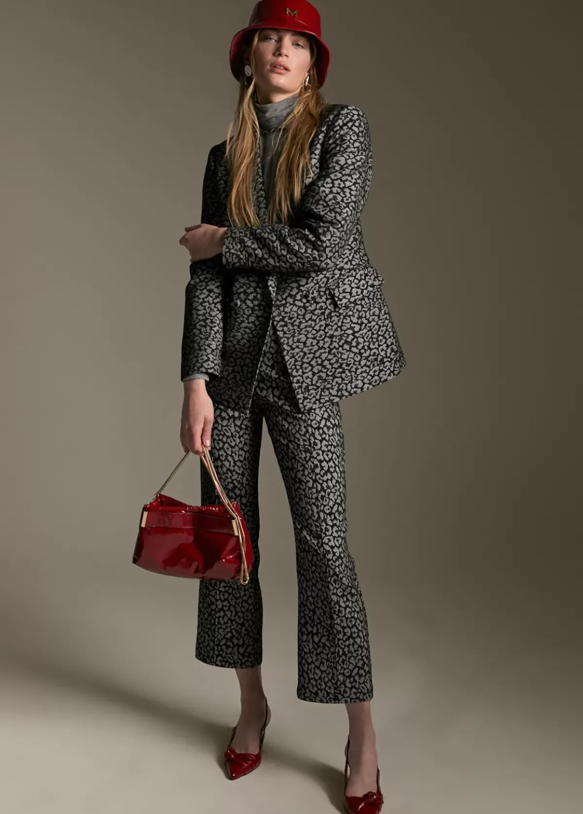 Pantalón jacquard animal print Animal Print|Pantalones