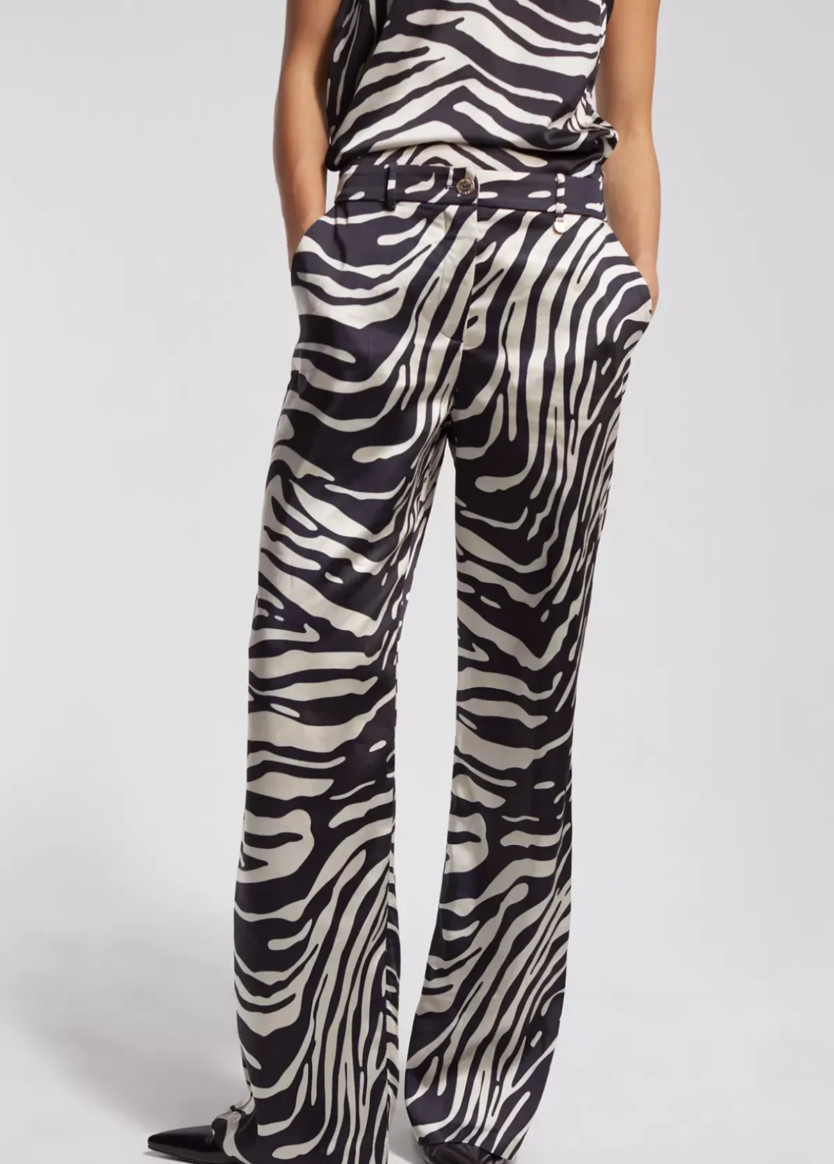 Sale Pantalón palazzo cebra Animal Print|Pantalones