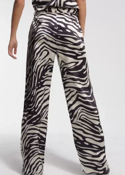 Sale Pantalón palazzo cebra Animal Print|Pantalones