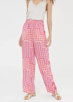 Online Pantalón palazzo estampado Pantalones