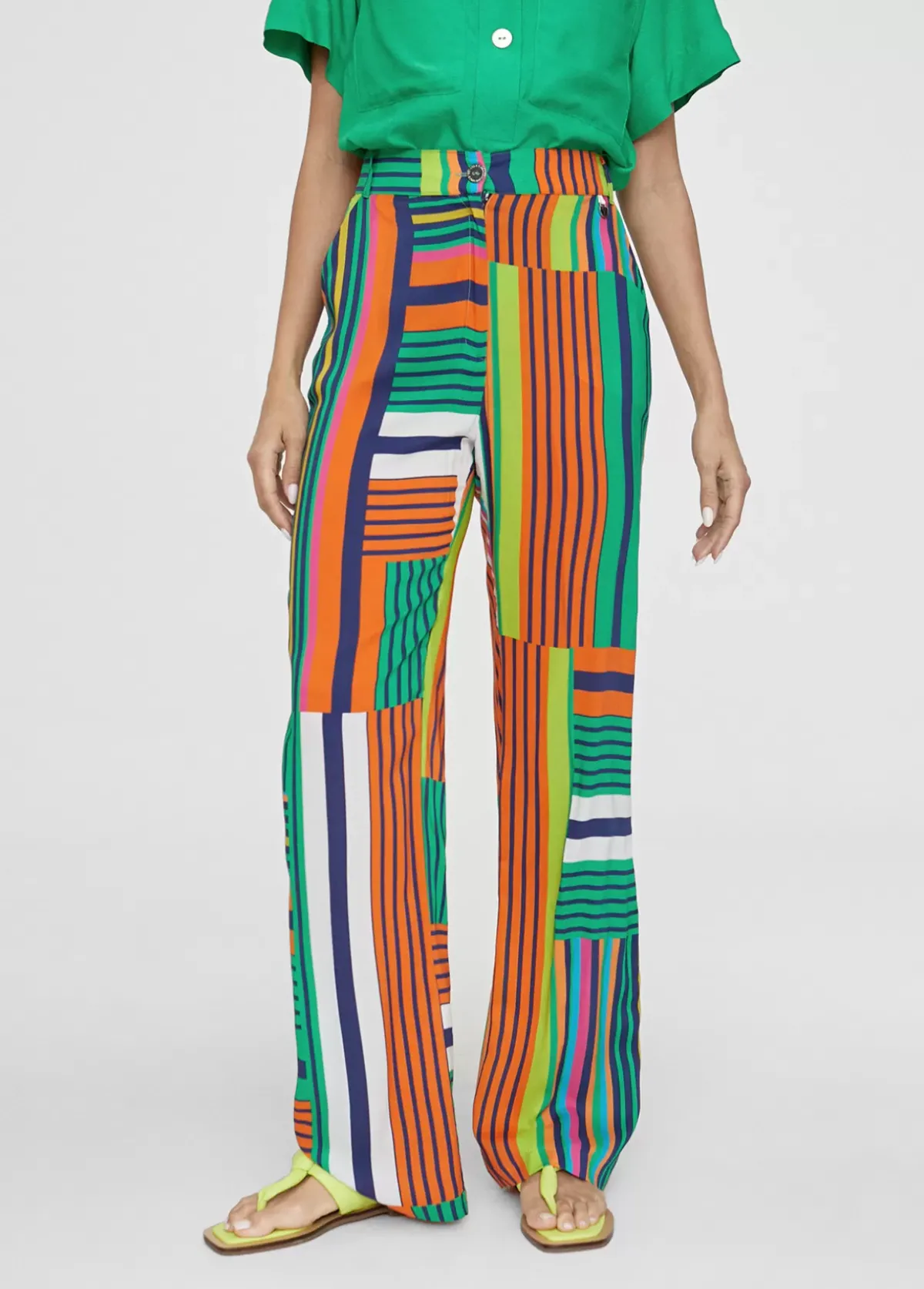 Sale Pantalón palazzo multicolor Pantalones