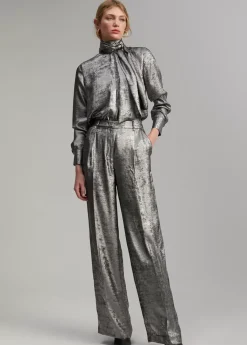 Discount Pantalón recto laminado Pantalones