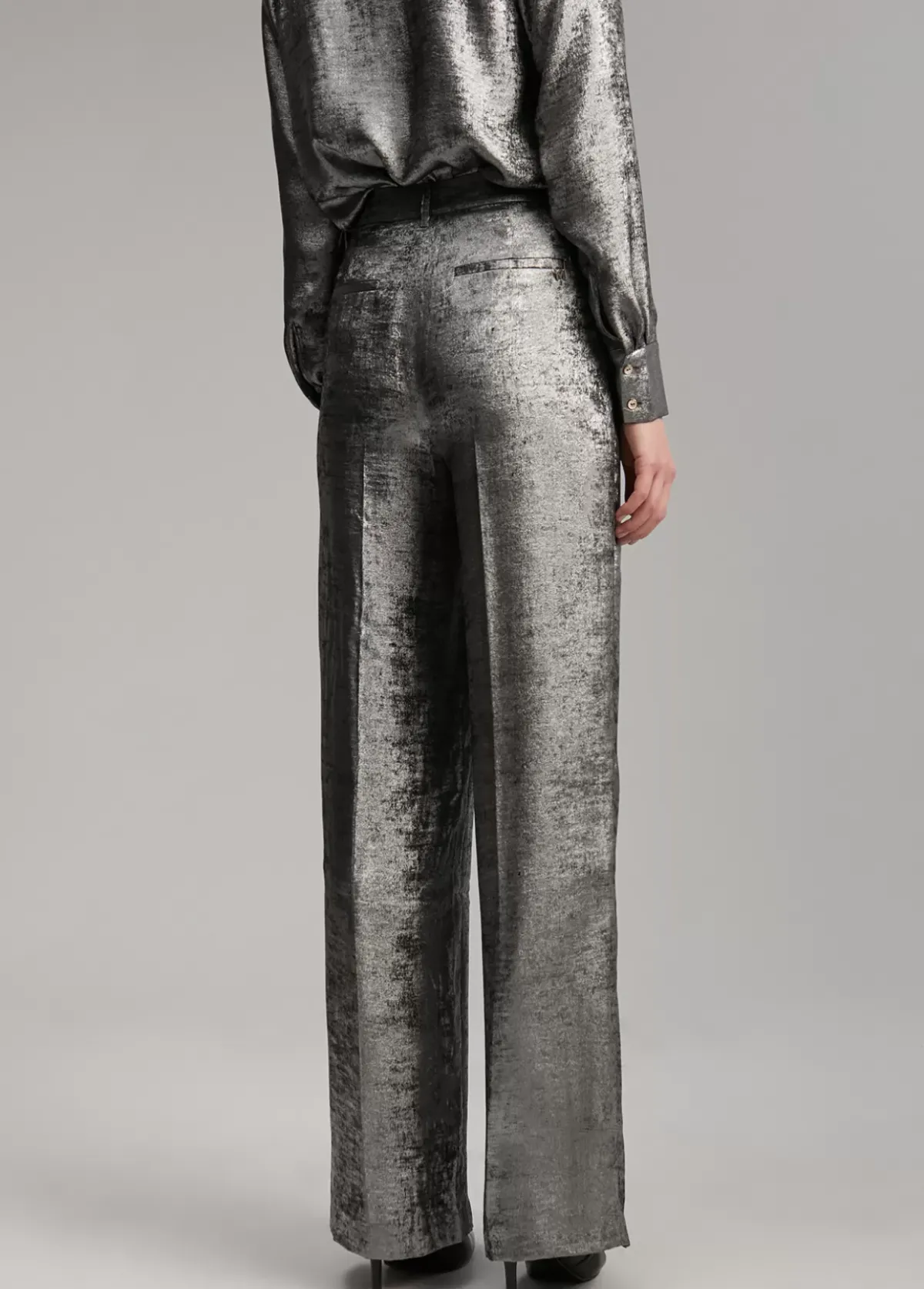 Discount Pantalón recto laminado Pantalones