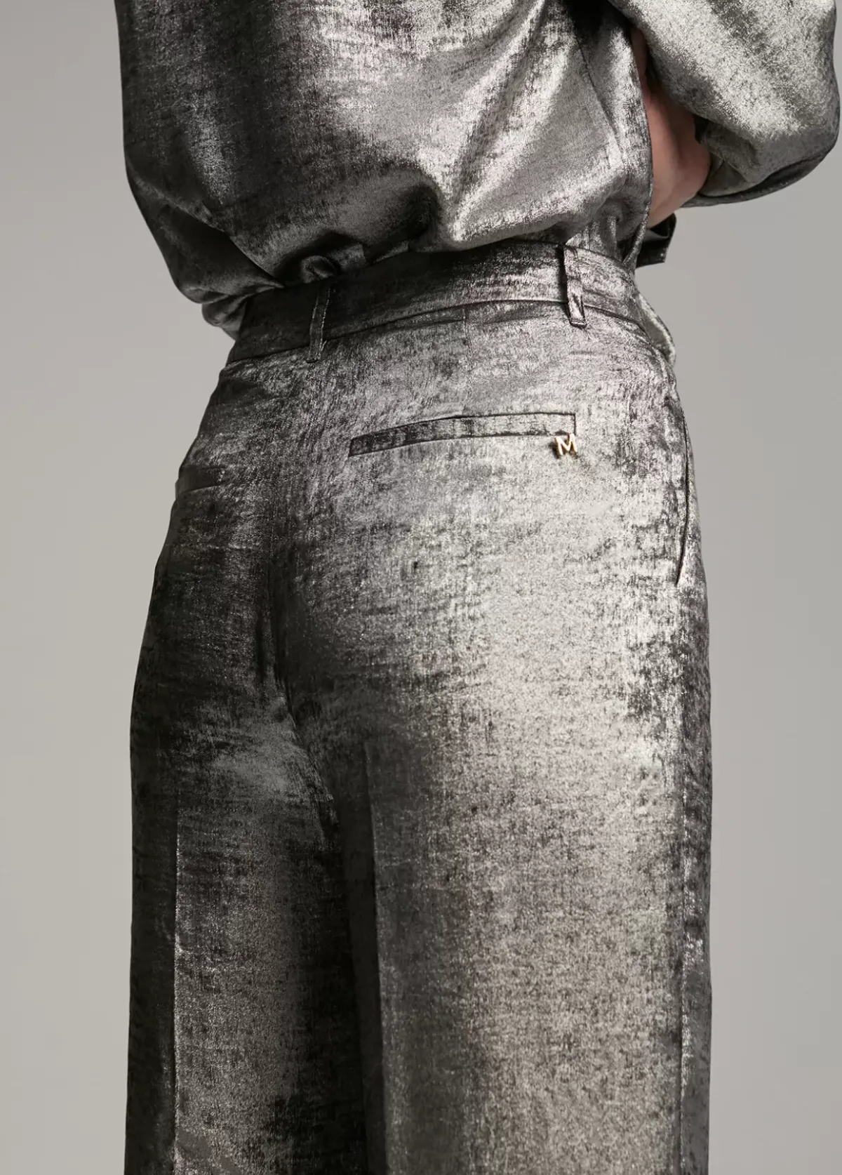 Discount Pantalón recto laminado Pantalones