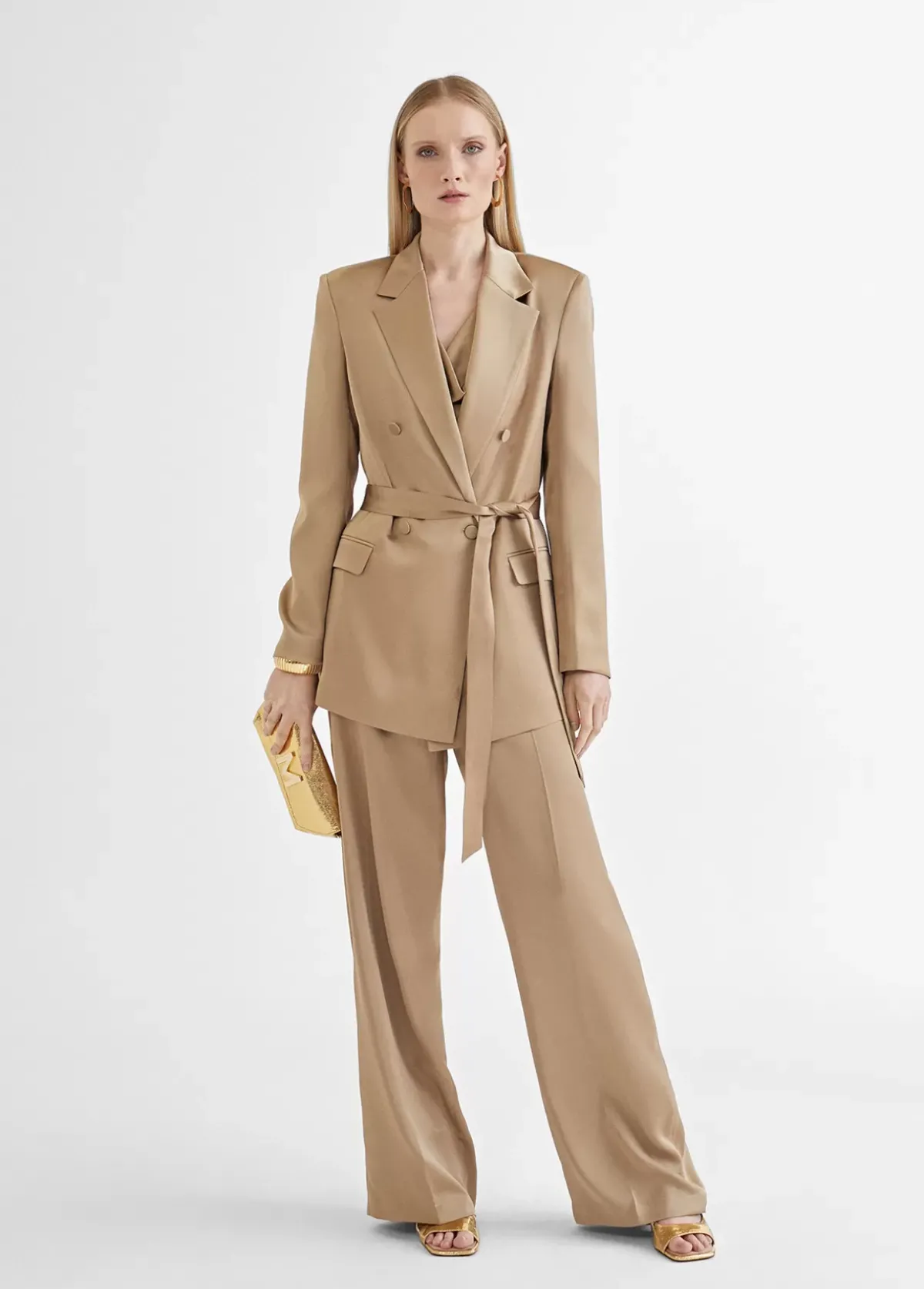 Sale Pantalón recto satinado Pantalones