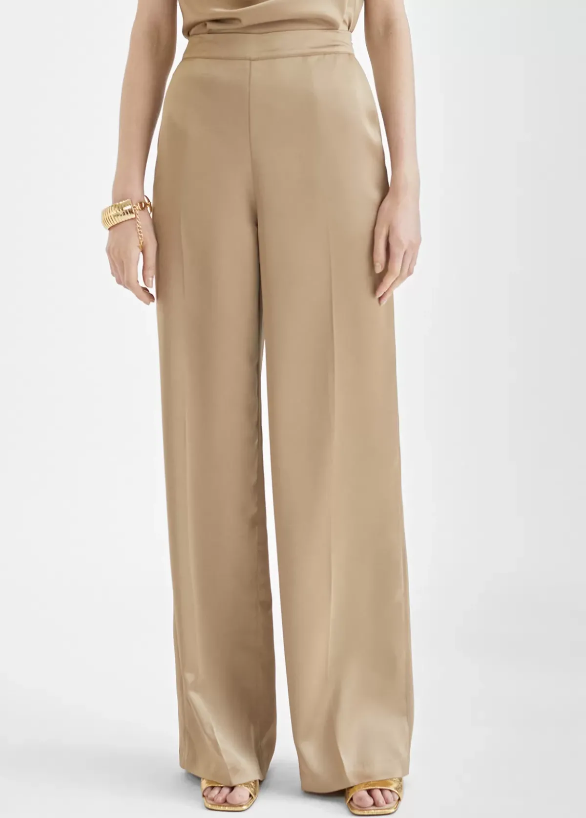 Sale Pantalón recto satinado Pantalones