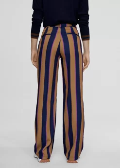 Outlet Pantalén satén rayas Pantalones