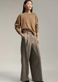 New Pantalón wideleg cuadros Pantalones