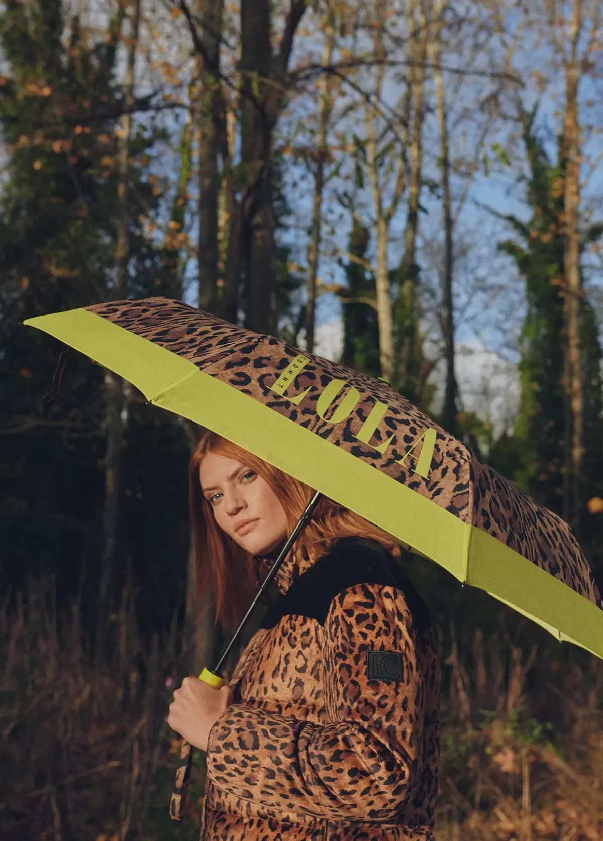 Clearance Paraguas pequeño automático animal print| Lola Casademunt Animal Print|Paraguas