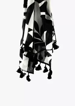 Hot Pareo blanco y negro. Accesorios|Baño